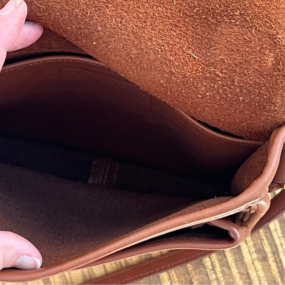 Coach Vintage Leather Crossbody Bag 5130 Tan 90s Y2K - Picture 12 of 17